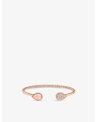 Boucheron - Serpent Boheme 18Ct Rose- 0.33Ct Brilliant-Cut Diamond And 1.36Ct Quartz Bracelet - Lyst