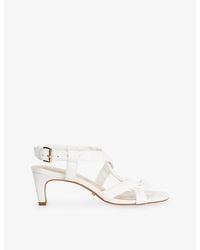 Dune - Motivating Leather Heeled Sandals - Lyst
