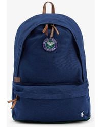 Polo Ralph Lauren - X Wimbledon Brand-embroidered Cotton-twill Backpack - Lyst