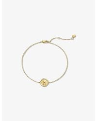 Monica Vinader - Mini Initial H Stamp 14Ct- Bracelet - Lyst
