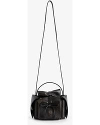 Acne Studios - Bow-embellished Mini Multi-pocket Leather Shoulder Bag - Lyst