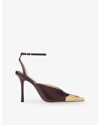 Jimmy Choo - Faiz 100 Leather Heeled Courts - Lyst