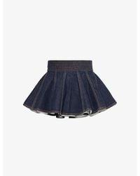 Alaïa - Skirt-design Pleated Denim Belt - Lyst
