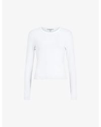 AllSaints - Stevie Round-Neck Long-Sleeve Cotton T-Shirt - Lyst