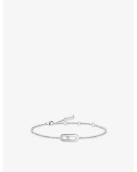 Messika - Move Uno 18Ct And 0.02Ct Diamond Bracelet - Lyst