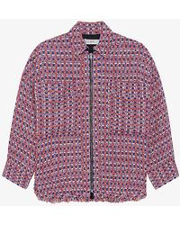 IRO - Mizuki Spread-collar Relaxed-fit Tweed Jacket - Lyst