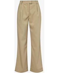 4th & Reckless - Onicka Straight-leg Mid-rise Stretch-woven Trousers - Lyst
