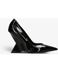 The Attico - Cheope Pointed-toe Patent-leather Courts - Lyst