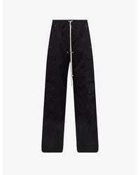 Rick Owens - Double Cargo Jumbo Belas Wide-Leg Cotton Trousers - Lyst