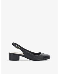 Dune - Casing Sling-Back Heeled Leather Ballet Flats - Lyst