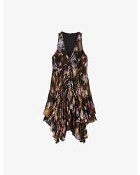 AllSaints - Gretel Ruffle-Trim Woven Mini Dress - Lyst