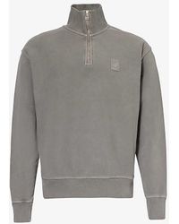 Belstaff - Mineral Funnel-neck Cotton-jersey Sweatshirt X - Lyst