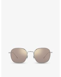 Oliver Peoples - Ov1307st Adès Square-frame Titanium Sunglasses - Lyst