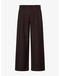 Our Legacy - Bridge Wide-Leg Wool Chinos - Lyst