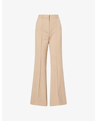 ME+EM - The Tailored Leg-Elongator Flared Woven Trousers - Lyst