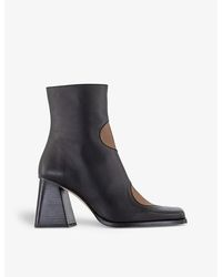 Alohas - Blair Two-tone Block-heel Leather Ankle Boots - Lyst