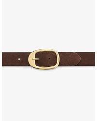 Whistles - Suede Buckle Belt - Lyst
