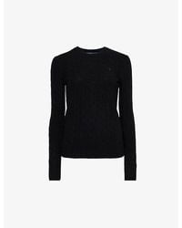 Polo Ralph Lauren - Julianna Logo-embroidered Cable-knit Wool And Cashmere-blend Jumper - Lyst