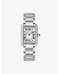 Cartier - Crwsta0107 Tank Must Small Stainless- Quartz Watch - Lyst