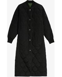 Ted Baker Synthetic Onion-quilt Bomber Coat in Green | Lyst Canada
