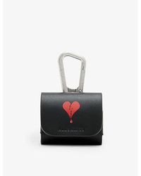 AllSaints - Breakup Heart-print Faux-leather Airpod Case - Lyst