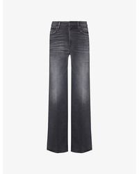Mother - The Hustler Roller Sneak Faded Wash Straight-Leg Mid-Rise Stretch-Denim Blend Jeans - Lyst