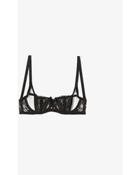 Agent Provocateur - Rozlyn Balconette Mesh And Stretch-lace Underwired Bra - Lyst