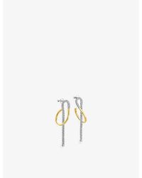 Delfina Delettrez - Loop 18ct Yellow-gold, 18ct White-gold And 0.80ct Diamond Earrings - Lyst