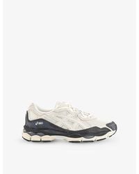 Asics - Gel-Nyc Mesh And Faux-Leather Low-Top Trainers - Lyst