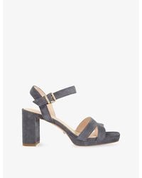 Dune - Manifesting Mini Suede Platform Sandals - Lyst