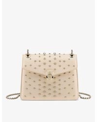 BVLGARI - Serpenti Forever Day-to-night Small Stud-embellished Leather Shoulder Bag - Lyst