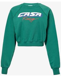 Casablancabrand - Racing Graphic-print Organic Cotton-jersey Sweatshirt - Lyst