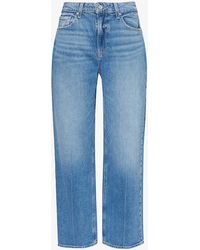 PAIGE - Heartthrob Straight-leg High-rise Stretch-denim Jeans - Lyst