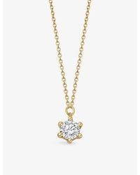 Astley Clarke - Interstellar Solitaire 14Ct- And 0.25Ct Lab-Grown Diamond Pendant Necklace - Lyst