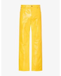 Loewe - Straight-Leg 5-Pocket Coated-Cotton Trousers - Lyst