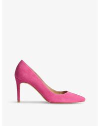 LK Bennett - Floret Pointed-toe Suede-leather Courts - Lyst