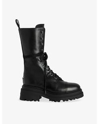 Zadig & Voltaire - Tyler Python-Effect Leather Heeled Ankle Boots - Lyst