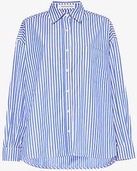 Frankie Shop - Georgia Striped Cotton-blend Shirt - Lyst