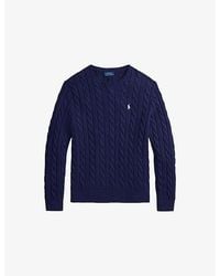Polo Ralph Lauren - Crewneck Cable-Knit Cotton Jumper - Lyst