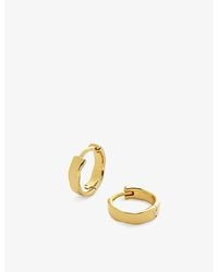 Monica Vinader - Mv Siren Muse Wave 18Ct-Plated Vermeil Sterling Huggie Earrings - Lyst