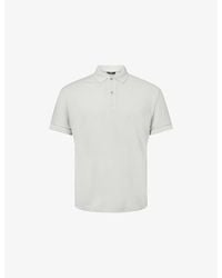 7 For All Mankind - Short-Sleeve Cotton-Blend Polo Top - Lyst
