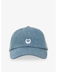 Maje - Logo-Embroidered Denim Baseball Cap - Lyst