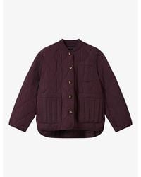 Whistles - Quilted Button-Down Shell Coat - Lyst