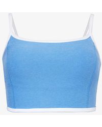 Beyond Yoga - Spacedye New Moves Contrast-trim Stretch-woven Top - Lyst
