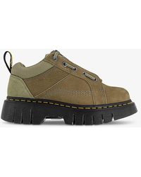 Dr. Martens - Woodard Zip-embellished Suede Low-top Boots - Lyst