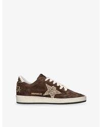 Golden Goose - Exclusive Ballstar Suede Trainers - Lyst