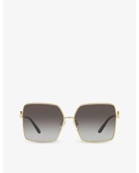 Dolce & Gabbana - Dg2279 Square-frame Metal Sunglasses - Lyst