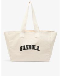 ADANOLA - Varsity Cotton-canvas Tote Bag - Lyst