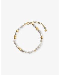 Monica Vinader - Capri 18Ct Vermeil And Pearl Bracelet - Lyst