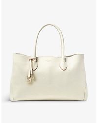 Aspinal of London - London Logo-print Grained-leather Tote Bag - Lyst